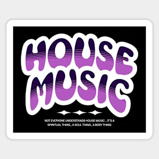 HOUSE MUSIC  - Bubble Outline Two Tone (white/purple) Magnet